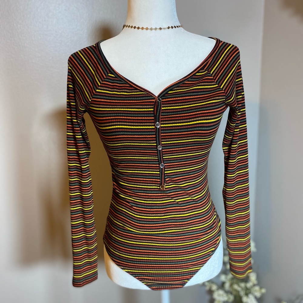 Striped body suit | long sleeve